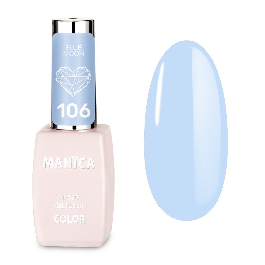 Jasny Niebieski Lakier Hybrydowy LED/UV subtelny manicure | MANICA.PL