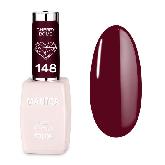 Wiśniowy Lakier Hybrydowy LED/UV 10ml intensywna czerwień | MANICA.PL