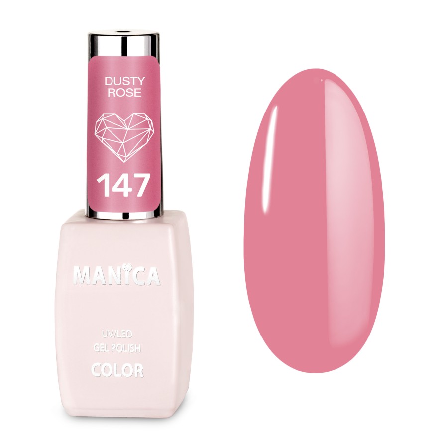 Zgaszony różowy Lakier Hybrydowy LED/UV 10ml delikatny róż | MANICA.PL