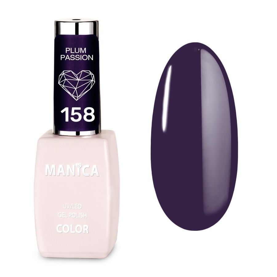 Śliwkowy Lakier Hybrydowy LED/UV 10ml intensywny fioletowy | MANICA.PL