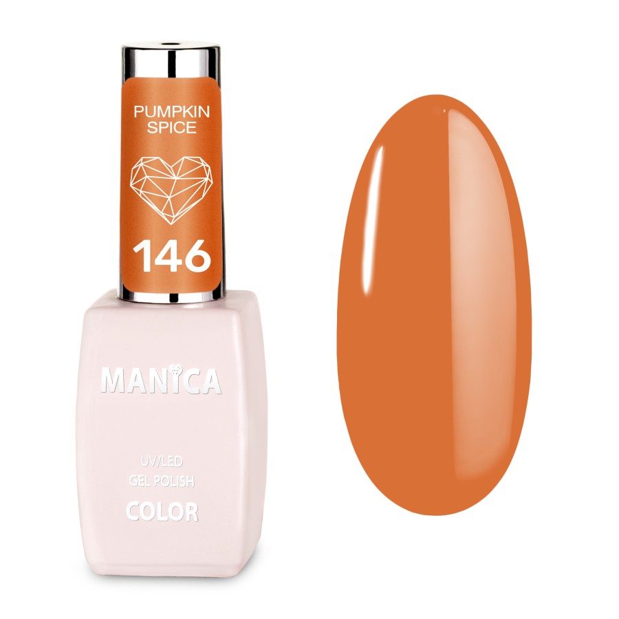 Dyniowy Lakier Hybrydowy LED/UV 10ml ciepły pomarańczowy | MANICA.PL