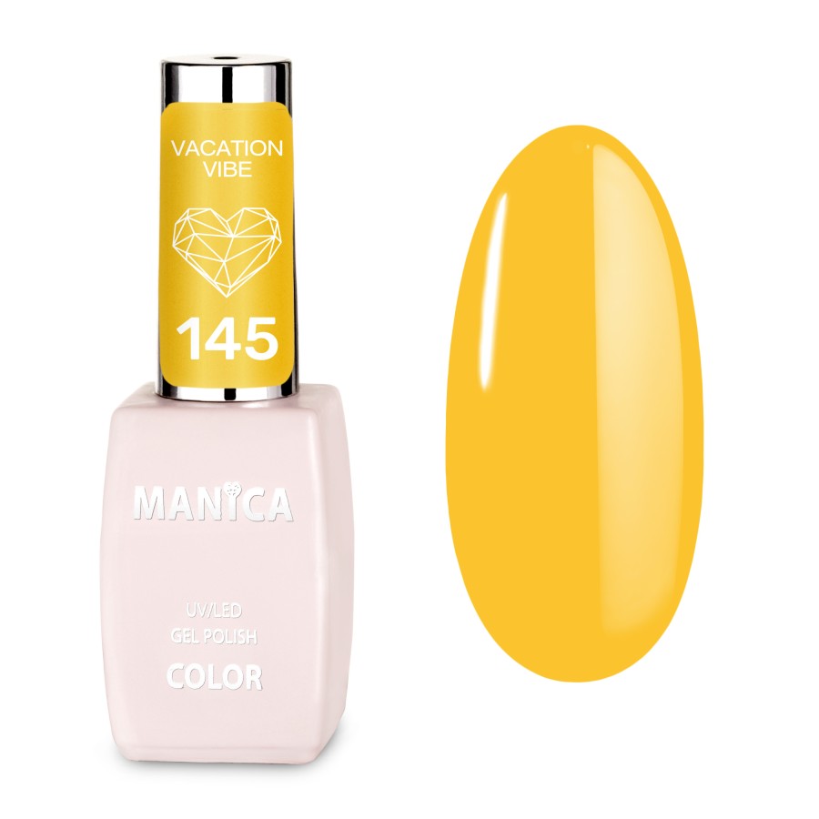 Słoneczny Żółty Lakier Hybrydowy LED/UV 10ml letni odcień | MANICA.PL