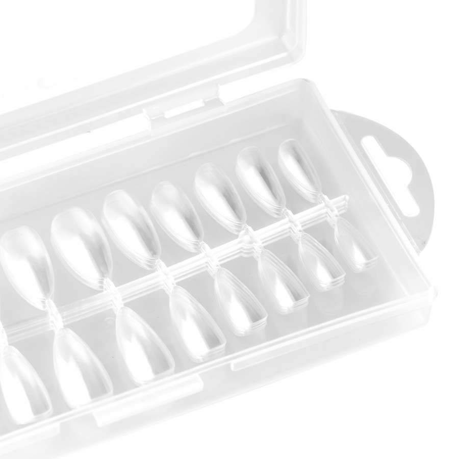 FLEXI Gel Tips Tipsy migdałki Clear 120 szt. uniwersalne | MANICA.PL