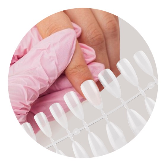 FLEXI Gel Tips Tipsy migdałki Clear 120 szt. uniwersalne | MANICA.PL