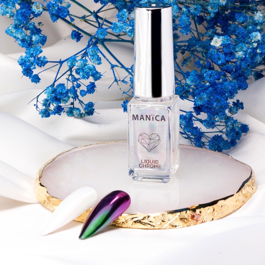 Liquid Chrome pyłek w płynie 5ml Efekt metaliczny manicure | MANICA.PL