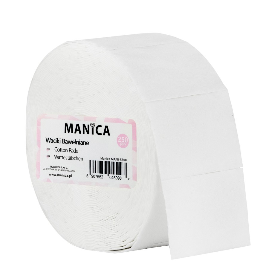Waciki bezpyłowe 250 sztuk - Waciki do manicure | MANICA.PL
