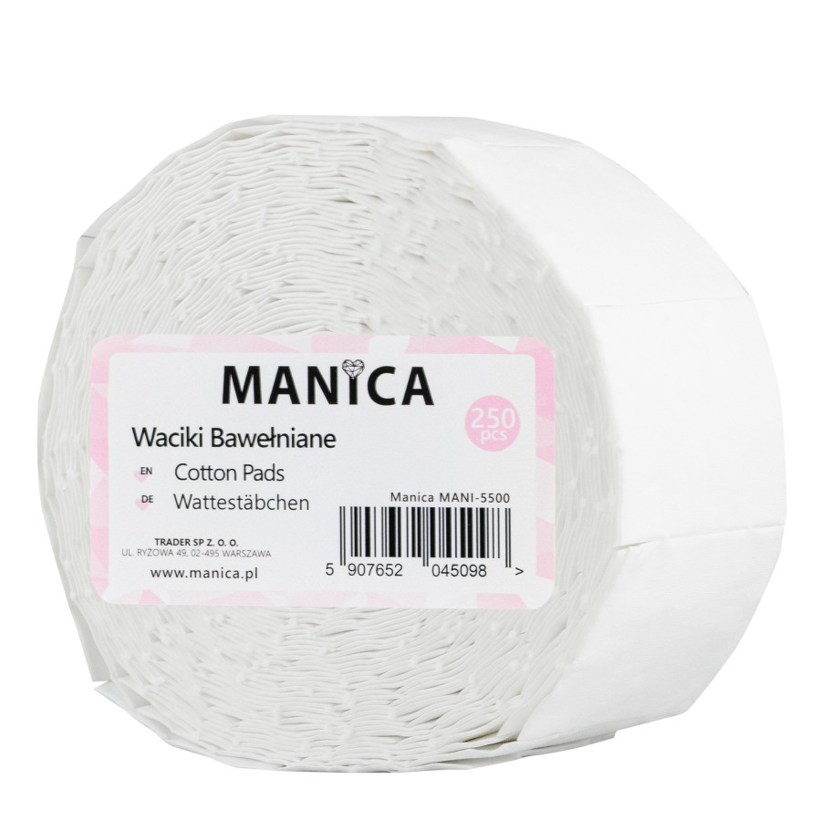 Waciki bezpyłowe 250 sztuk - Waciki do manicure | MANICA.PL