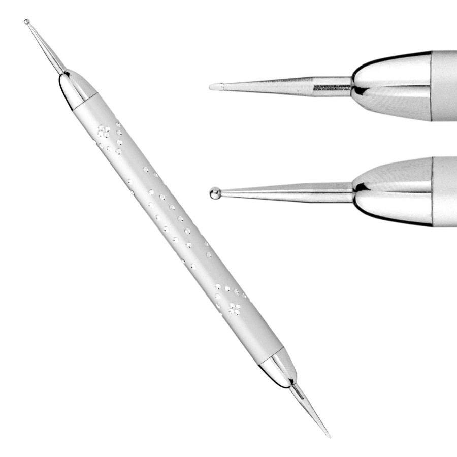 Sonda z cyrkoniami srebrna - Luksusowa sonda do zdobień | MANICA.PL