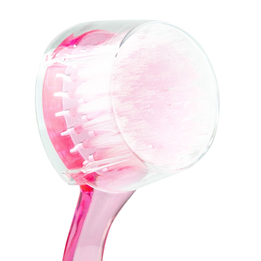 Szczoteczka do manicure z rączką różowa - Komfortowa | MANICA.PL