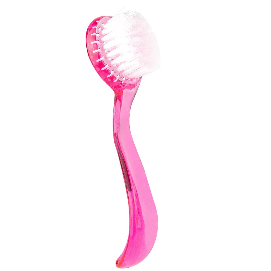 Szczoteczka do manicure z rączką różowa - Komfortowa | MANICA.PL