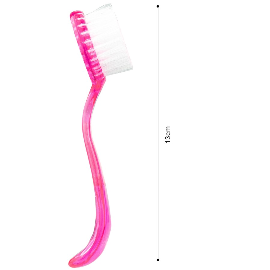 Szczoteczka do manicure z rączką różowa - Komfortowa | MANICA.PL