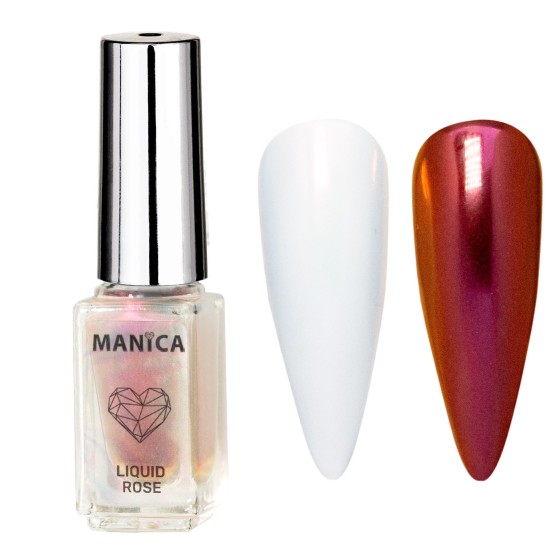 Liquid Rose pyłek w płynie 5ml  Różowy pyłek do zdobień | MANICA.PL