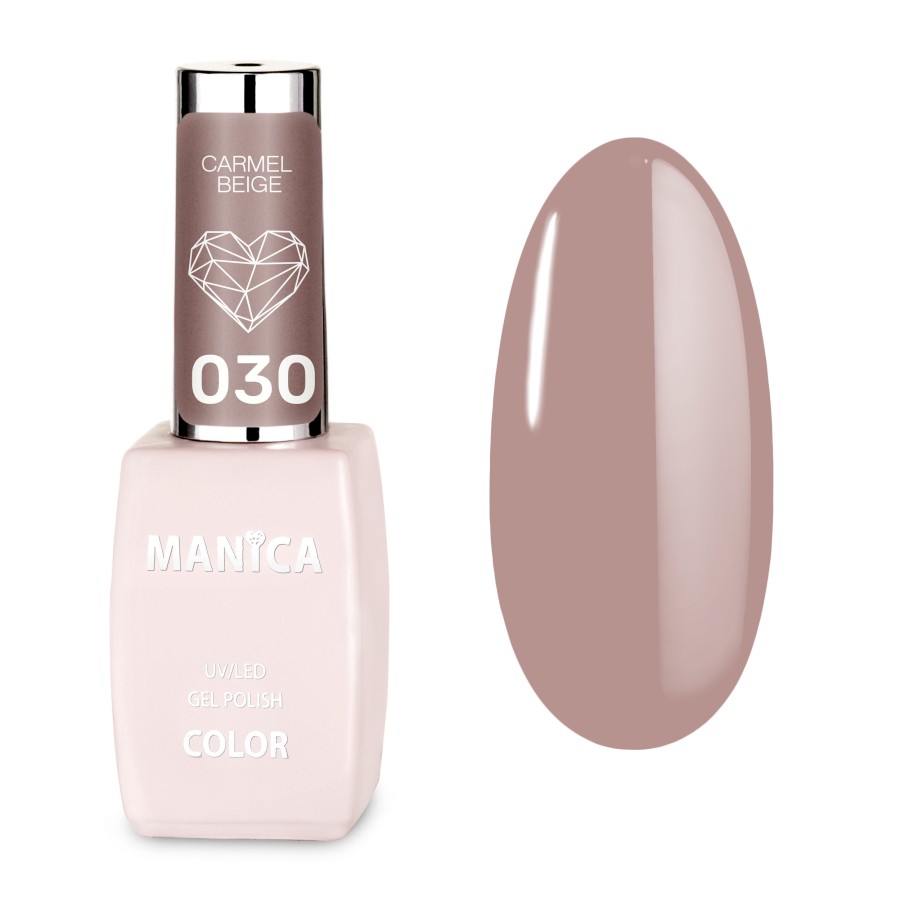 Beżowy lakier Hybrydowy LED/UV karmelowy manicure  | MANICA.PL