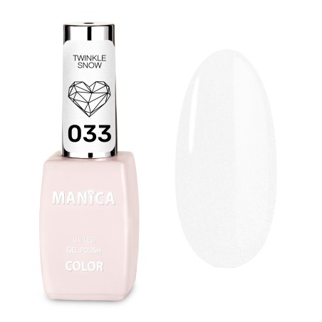 Manica Lakier hybrydowy LED/UV 10ml -  Twinkle Snow- 033