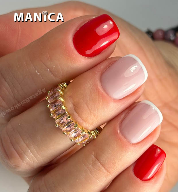 Czerwona stylizacja paznokci