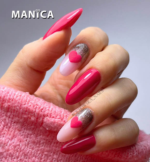 neonowa stylizacja walentynkowa